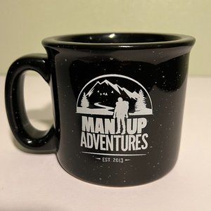 MAN UP ADVENTURES Navy Blue Camping Style Stoneware Mug
